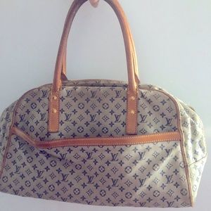 100% Authentic Louis Vuitton Denim Marie Tote Bag Purse